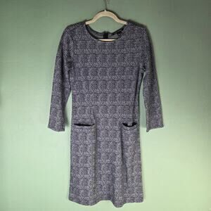 41 Hawthorn Womens Small Navy Blue Aniya Jacquard Knit Dress Stitch Fix Career